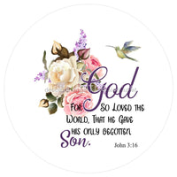 Thumbnail for GOD SO LOVED JOHN 3:16 RELIGIOUS 10.5" Vinyl Wreath Sign - UTIC-VINYL-V1064