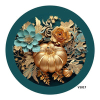 Thumbnail for GOLD PUMPKIN FALL 10.5" Vinyl Wreath Sign - UTIC-VINYL-V1817