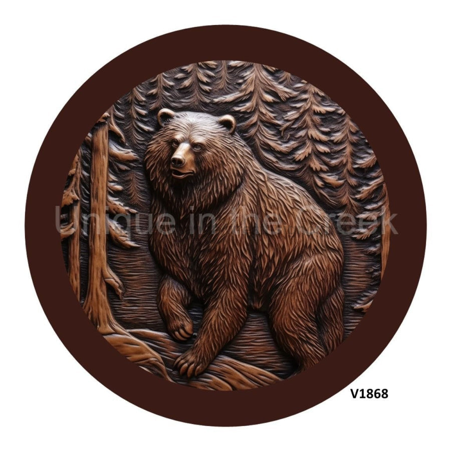 GRIZZLY CARVING EVERYDAY 10.5" Vinyl Wreath Sign - UTIC-VINYL-V1868
