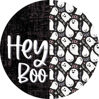 Thumbnail for Vinyl Decal Halloween Hey Boo Ghost Decoe-2362 Sign For Wreath Round 10