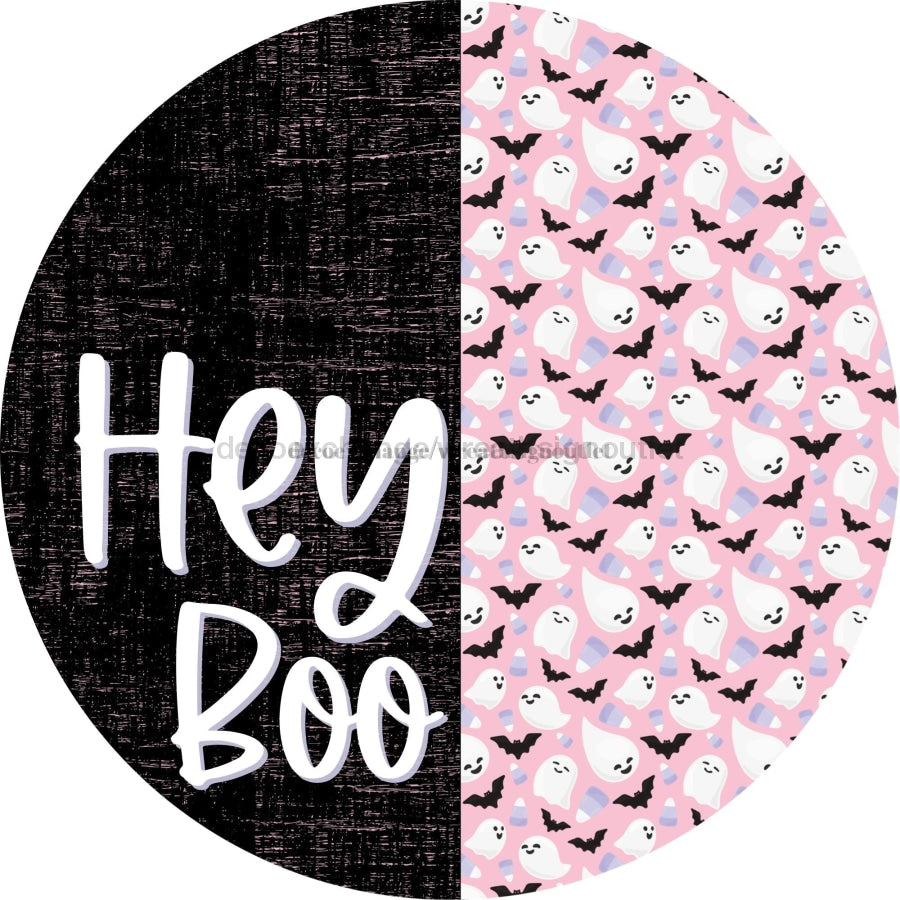 Round Boo Wreath Sign, Welcome Sign, Blue Floral Sign, Welcome Gift, DECOE-2361 ...