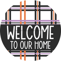 Thumbnail for Wreath Sign Halloween Wreath Sign Welcome Decoe-2402 For Round vinyl