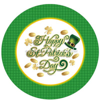 Thumbnail for Happy St Patrick's Day St Patrick Irish 10.5" Vinyl Wreath Sign - UTIC-VINYL-V482