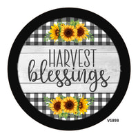 Thumbnail for HARVEST BLESSING SUNFLOWER FALL 10.5" Vinyl Wreath Sign - UTIC-VINYL-V1893