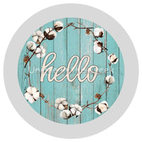 Thumbnail for HELLO COTTON FLOWER EVERYDAY 10.5" Vinyl Wreath Sign - UTIC-VINYL-V1049