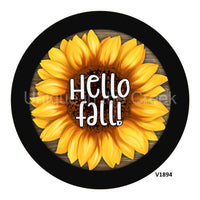Thumbnail for HELLO FALL SUNFLOWER 10.5" Vinyl Wreath Sign - UTIC-VINYL-V1894
