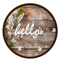 Thumbnail for HELLO WELCOME EVERYDAY FLOWERS 10.5" Vinyl Wreath Sign - UTIC-VINYL-V328