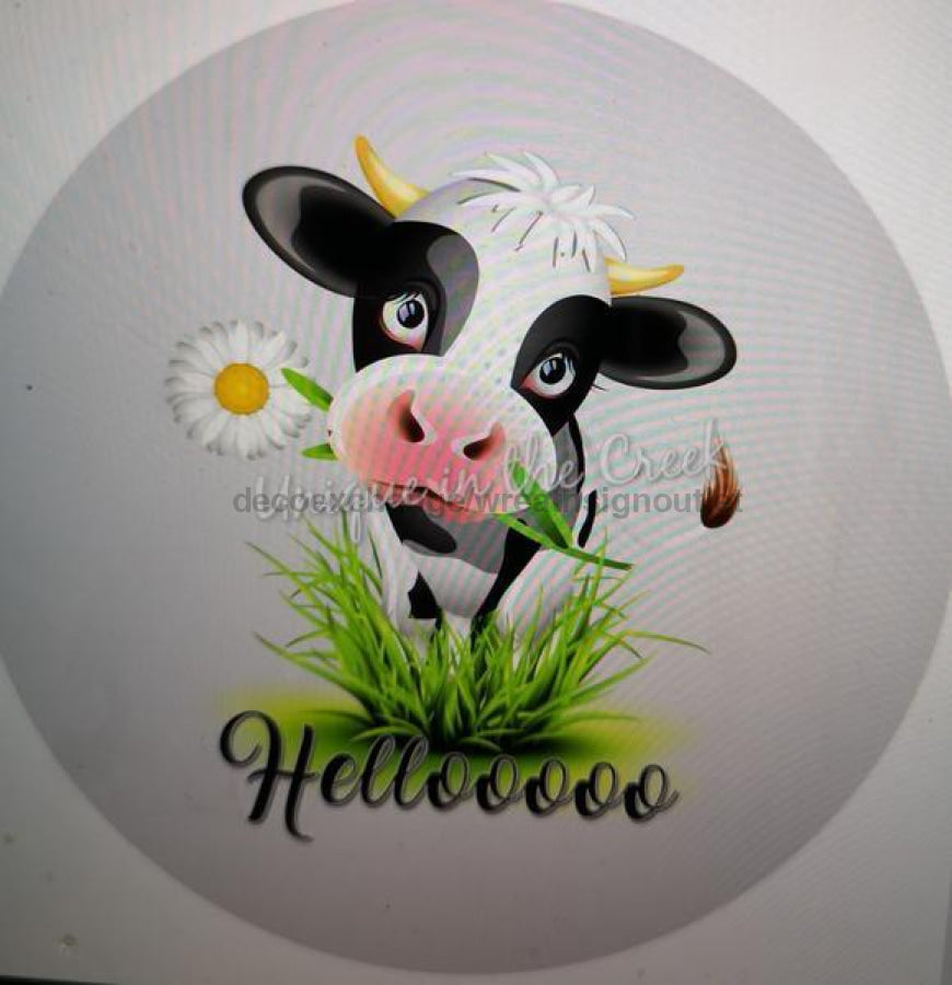HELLO WELCOME FFARMHOUSE EVERYDAY DAISY SPRING SUMMER 10.5" Vinyl Wreath Sign - UTIC-VINYL-V294
