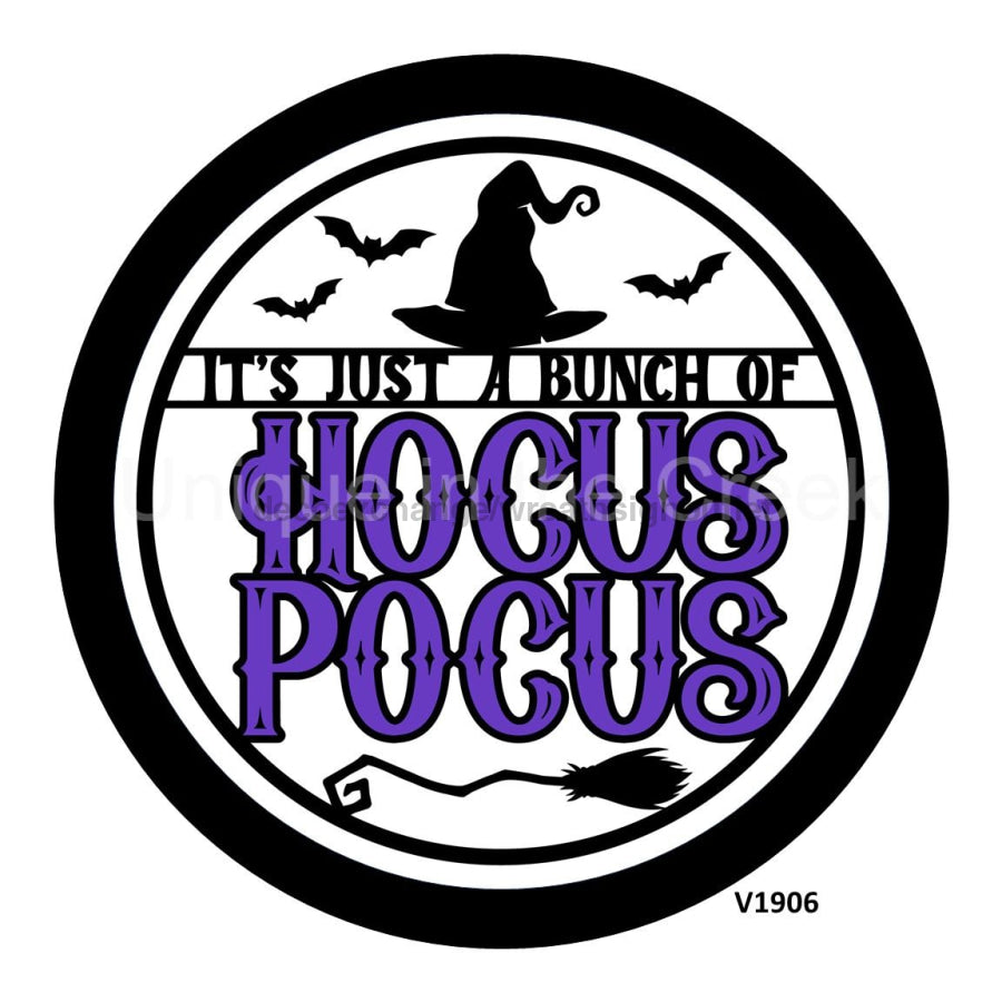 HOCUS POCUS WITCH HALLOWEEN 10.5" Vinyl Wreath Sign - UTIC-VINYL-V1906