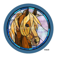Thumbnail for HORSE STAINED GLASS LOOK EVERYDAY PETS 10.5" Vinyl Wreath Sign - UTIC-VINYL-V1619
