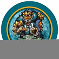 Thumbnail for JACKSONV Football BLACK/GOLD/TEAL Beware...you are entering a football zone Sports 10.5" Vinyl Wreath Sign - UTIC-VINYL-V1978