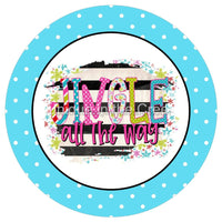 Thumbnail for JINGLE ALL THE WAY CHRISTMAS 10.5" Vinyl Wreath Sign - UTIC-VINYL-V1376