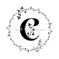 Thumbnail for MONOGRAM LETTER C EVERYDAY 10.5" Vinyl Wreath Sign - UTIC-VINYL-V1300