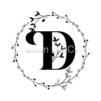 Thumbnail for MONOGRAM LETTER EVERYDAY 10.5" Vinyl Wreath Sign - UTIC-VINYL-V1301