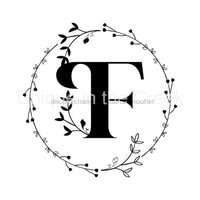 Thumbnail for MONOGRAM LETTER F EVERYDAY 10.5" Vinyl Wreath Sign - UTIC-VINYL-V1303