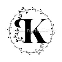 Thumbnail for MONOGRAM LETTER K EVERYDAY 10.5" Vinyl Wreath Sign - UTIC-VINYL-V1308