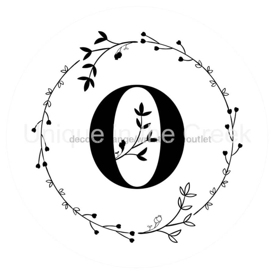 MONOGRAM LETTER O EVERYDAY 10.5" Vinyl Wreath Sign - UTIC-VINYL-V1312