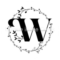 Thumbnail for MONOGRAM LETTER W EVERYDAY 10.5" Vinyl Wreath Sign - UTIC-VINYL-V1320