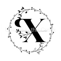 Thumbnail for MONOGRAM LETTER X EVERYDAY 10.5" Vinyl Wreath Sign - UTIC-VINYL-V1321