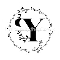Thumbnail for MONOGRAM LETTER Y EVERYDAY 10.5" Vinyl Wreath Sign - UTIC-VINYL-V1322