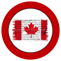 Thumbnail for O CANADA FLAG AANTHEM PATRIOTIC CANADA EVERYDAY 10.5" Vinyl Wreath Sign - UTIC-VINYL-V1176