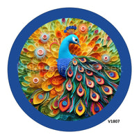Thumbnail for ORANGE PEACOCK 3D EVERYDAY 10.5" Vinyl Wreath Sign - UTIC-VINYL-V1807