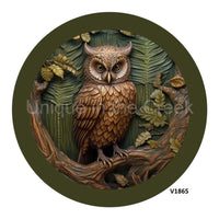Thumbnail for OWL CARVING EVERYDAY 10.5" Vinyl Wreath Sign - UTIC-VINYL-V1865