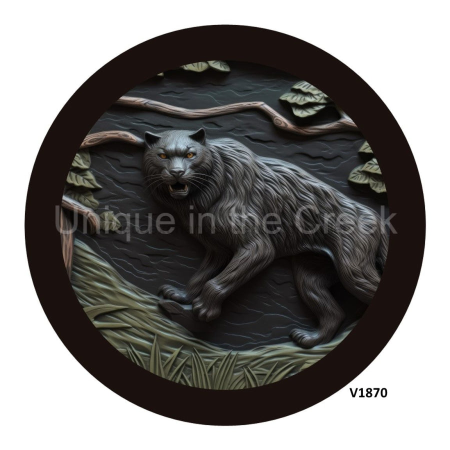 PANTHER CARVING EVERYDAY 10.5" Vinyl Wreath Sign - UTIC-VINYL-V1870