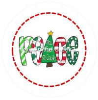 Thumbnail for Peace Christmas Winter 10.5" Vinyl Wreath Sign - UTIC-VINYL-V679