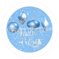 Thumbnail for PEACE ON EARTH WINTER CHRISTMAS V1339 10.5" Vinyl Wreath Sign - UTIC-VINYL-V1339