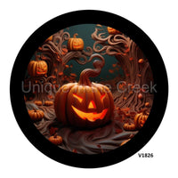 Thumbnail for PUMPKIN SCULPTURE 3D JACK O LANTERN HALLOWEEN FALL 10.5" Vinyl Wreath Sign - UTIC-VINYL-V1826