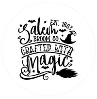 Thumbnail for Salem Witch Halloween Autumn 10.5" Vinyl Wreath Sign - UTIC-VINYL-V700