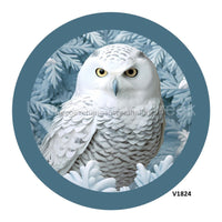 Thumbnail for SNOWY OWL WINTER 10.5" Vinyl Wreath Sign - UTIC-VINYL-V1824