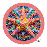 Thumbnail for STARFISH QUILL OCEAN SUMMER EVERYDAY 10.5" Vinyl Wreath Sign - UTIC-VINYL-V1810