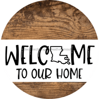 Thumbnail for Wreath Sign State Welcome Louisiana Decoe-2351 For Round vinyl