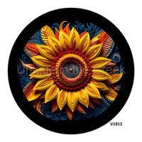 Thumbnail for SUNFLOWER QUILL 10.5" Vinyl Wreath Sign - UTIC-VINYL-V1812