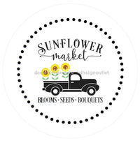 Thumbnail for SUNFLOWERS SUNFLOWER MARKET TRUCK SPRING EVERYDAY 10.5" Vinyl Wreath Sign - UTIC-VINYL-V1015