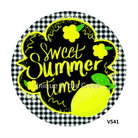 Thumbnail for SWEET SUMMER TIME LEMONS WELCOME 10.5" Vinyl Wreath Sign - UTIC-VINYL-V541