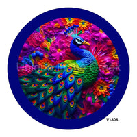 Thumbnail for VIBRANT PEACOCK EVERYDAY 3D 10.5" Vinyl Wreath Sign - UTIC-VINYL-V1808