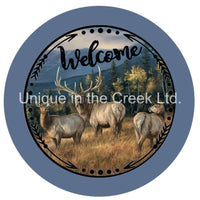Thumbnail for WELCOME DEER EVERYDAY 10.5" Vinyl Wreath Sign - UTIC-VINYL-V1102