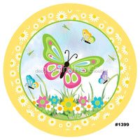 Thumbnail for WELCOME FRIENDS BUTTERFLY YELLOW FLOWERS SPRING DAISY 10.5" Vinyl Wreath Sign - UTIC-VINYL-V1399