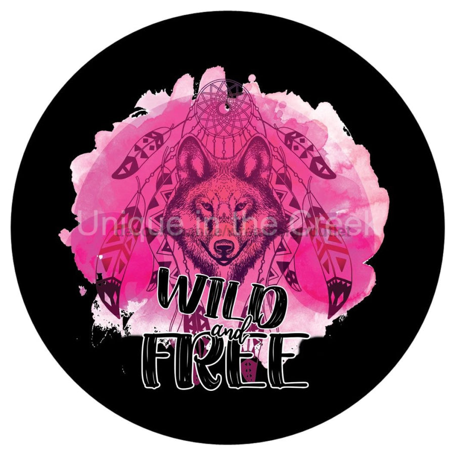 WILD AND FREE WOLD SUNCATCHER EVERYDAY 10.5" Vinyl Wreath Sign - UTIC-VINYL-V1205