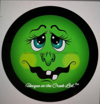 Thumbnail for Witch Face Halloween Autumn Fall V512 10.5" Vinyl Wreath Sign - UTIC-VINYL-V512