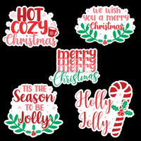 Thumbnail for Shipping Stickers Christmas Bundle 1 Vinyl Wreath Sign - DECOESTICKER-009