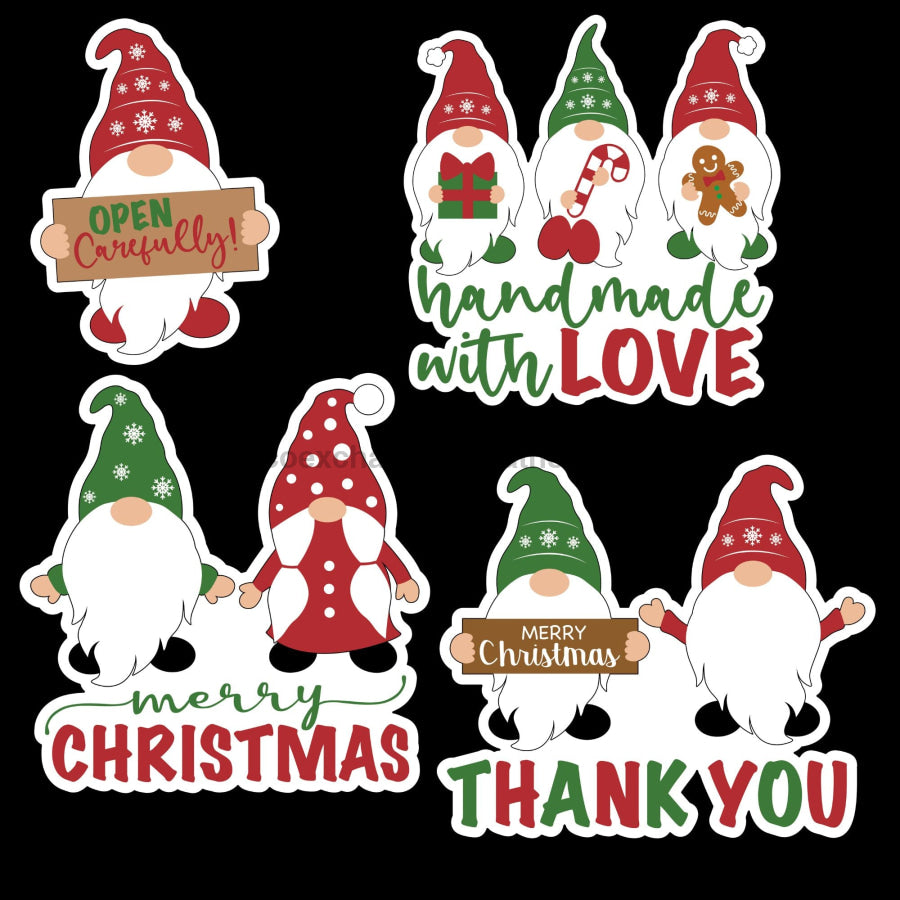 Shipping Stickers Christmas Bundle 2 Vinyl Wreath Sign - DECOESTICKER-010