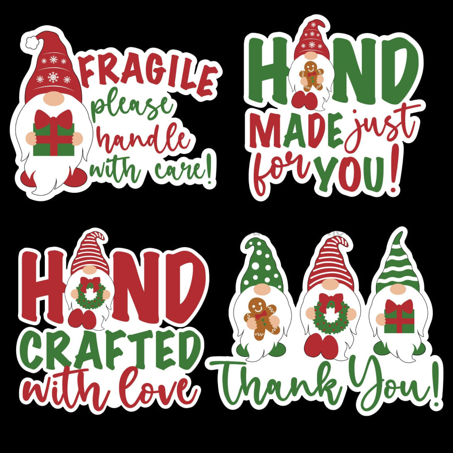 Shipping Stickers Christmas Bundle 2 Vinyl Wreath Sign - DECOESTICKER-010