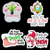 Thumbnail for Shipping Stickers Christmas Bundle 3 Vinyl Wreath Sign - DECOESTICKER-011