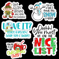 Thumbnail for Shipping Stickers Christmas Bundle 3 Vinyl Wreath Sign - DECOESTICKER-011