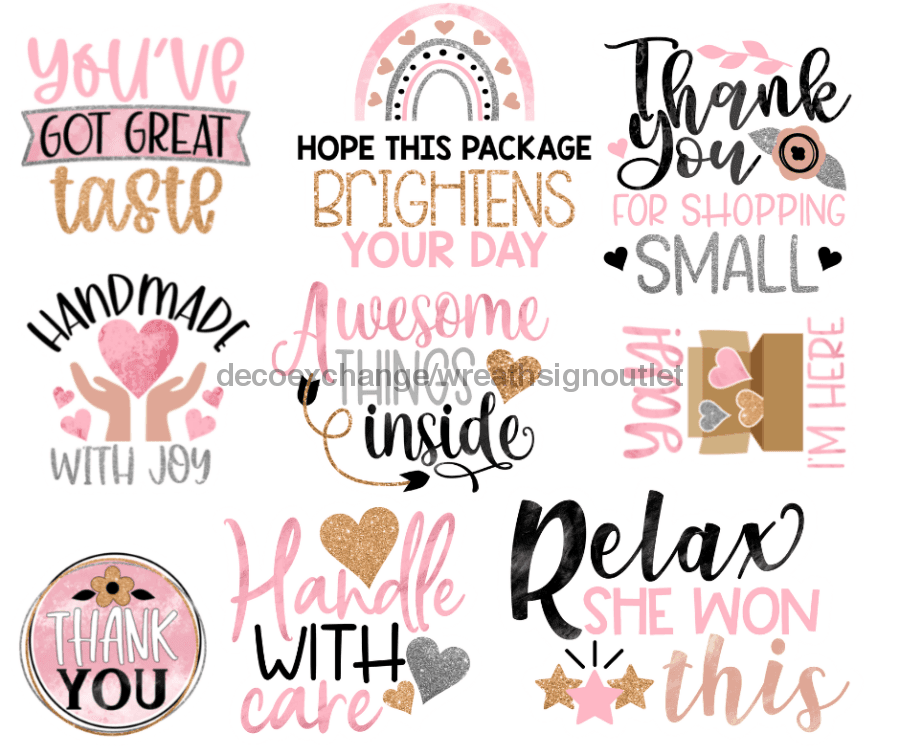 Vinyl Shipping Stickers Rose Gold - DecoExchange