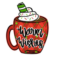 Thumbnail for Warm Wishes Cocoa Door Hanger, MJ-W-00107-DH, 22in Wood Door Hanger